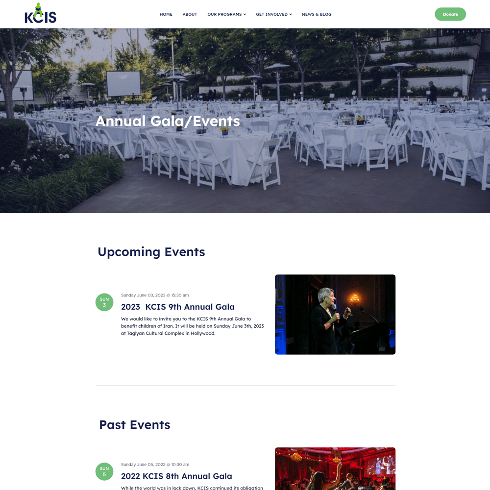 Outdoor gala setup with tables and chairs for KCIS events, showcasing a welcoming atmosphere for fundraising initiatives supporting underprivileged children.